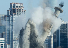 Demolition Of A Soviet TV Tower - Global News